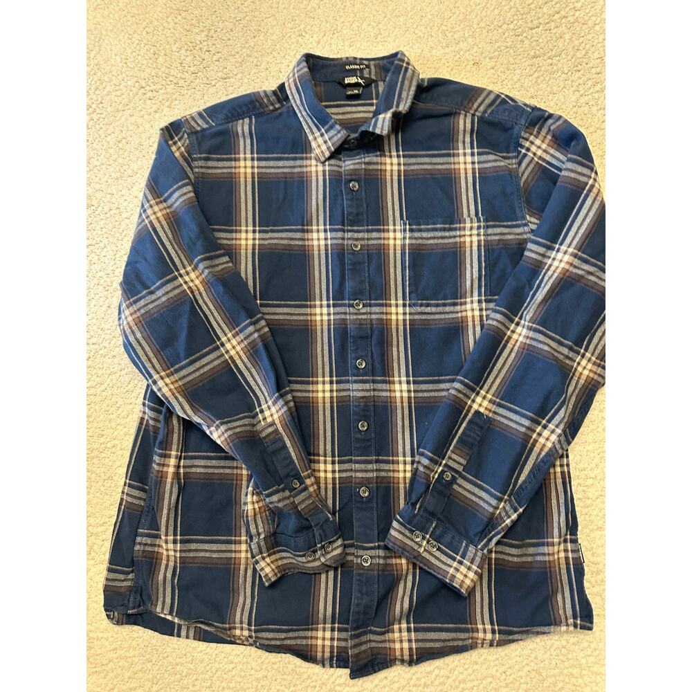 Eddie Bauer Mens Long Sleeve Button Down Flannel Shirt Size XL Tall
